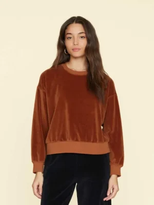Xirena Sweats & Tees<Brown Sugar Huxley Velour Sweatshirt