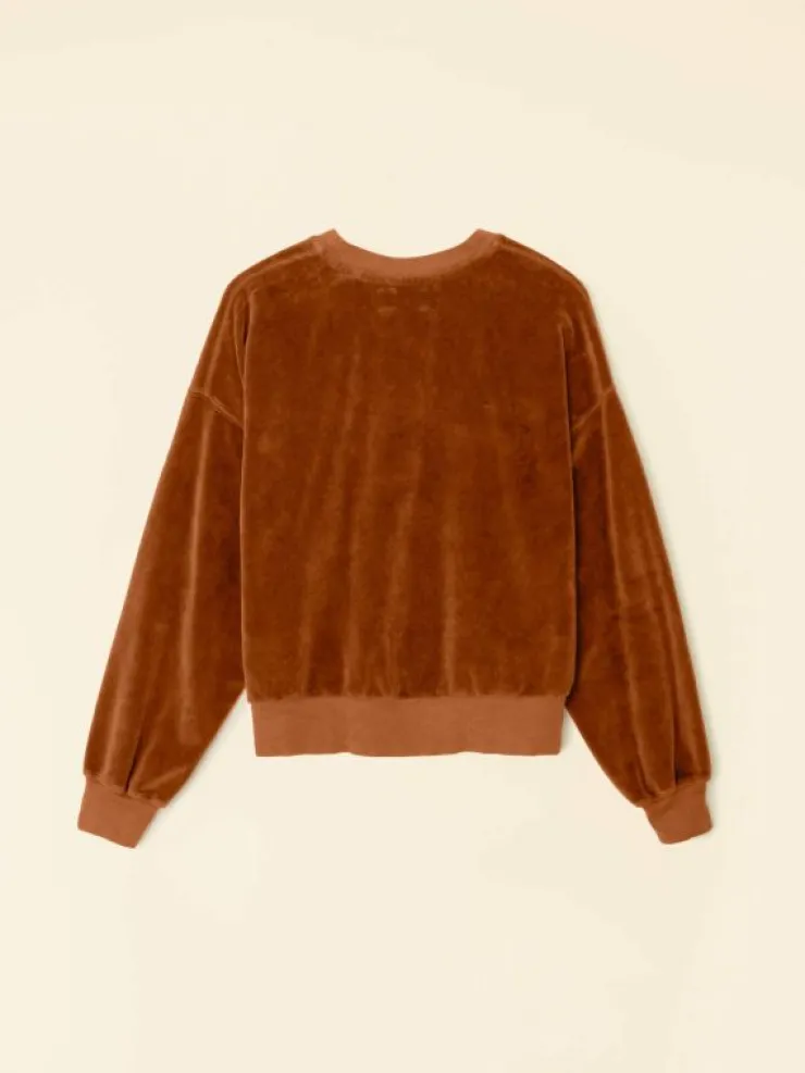 Xirena Sweats & Tees<Brown Sugar Huxley Velour Sweatshirt