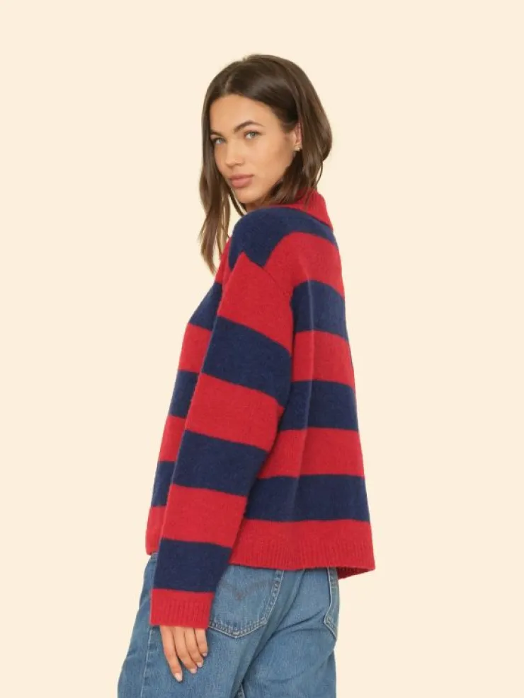 Xirena Sweaters & Jackets<Red Blue Benton Sweater
