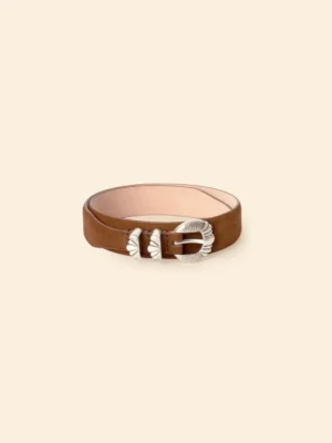 Xirena Accessories<Silver Ostrich Brown Suede Versailles Belt