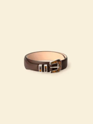 Xirena Accessories<Silver Ostrich Brown Vintage Havana Belt